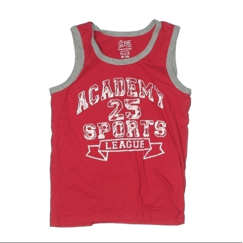 Children’s Place Academy sports league tank top Medium red